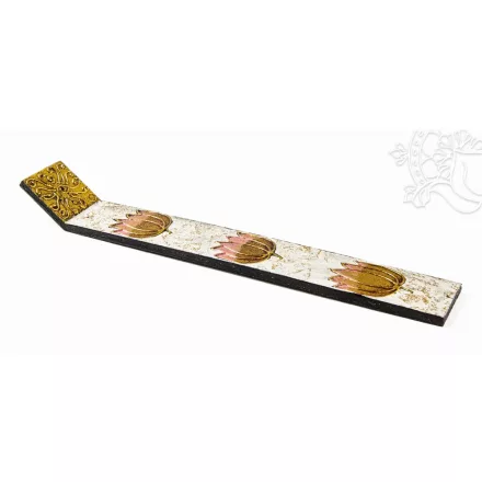 Fa füstölő égető lótusz mintával – 33 cm