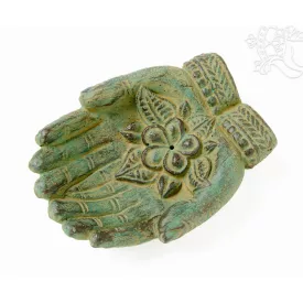 Buddha keze láva kő füstölő égető – 15 cm