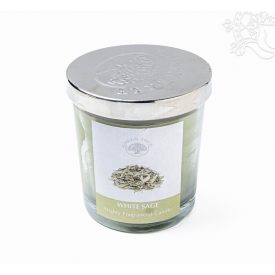   Green Tree prémium minőségű szójaviasz gyertya, fehér zsálya