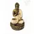Imádkozó Buddha színes rezin mécsestartó – 17 cm