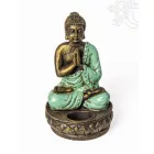 Imádkozó Buddha színes rezin mécsestartó – 17 cm