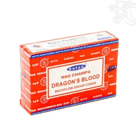   Satya Nag Champa sárkányvér visszaáramló (backflow) kúpfüstölő