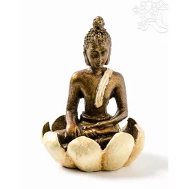 Shakyamuni Buddha lótuszban füstölő égető