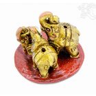 Három elefántos kerámia füstölő égető - 7 cm