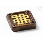 Színes agyag füstölő égető, sárga végtelen jellel