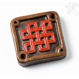 Színes agyag füstölő égető, piros végtelen jellel