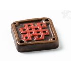 Színes agyag füstölő égető, piros végtelen jellel