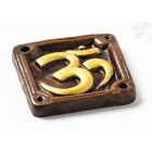 Színes agyag füstölő égető, sárga Om jellel