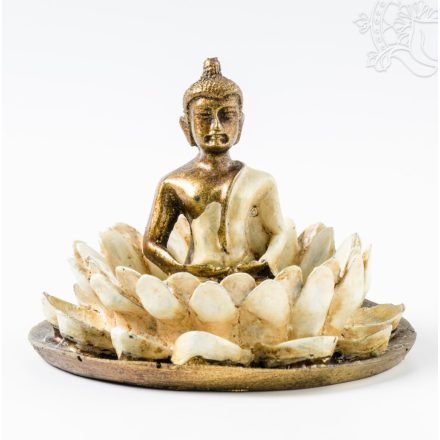 Amitabha Buddha lótuszban füstölő égető