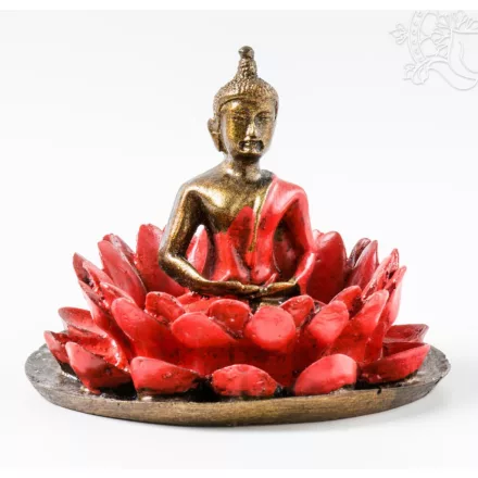 Amitabha Buddha lótuszban füstölő égető