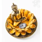 Amitabha Buddha lótuszban füstölő égető