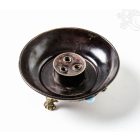 Kerek nyitott füstölő égető kövekkel