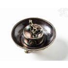 Kerek nyitott füstölő égető a tibeti 8 szerencsejellel, Mahakálával és Buddhával