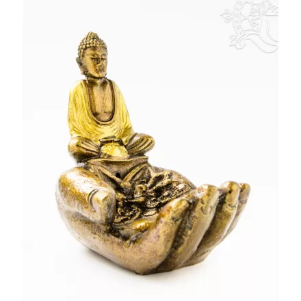 Buddha keze füstölő égető, ülő Buddhával