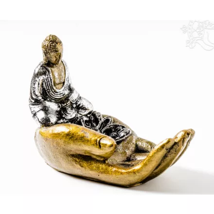 Buddha keze füstölő égető, ülő Buddhával