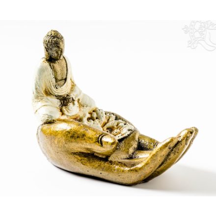 Buddha keze füstölő égető, ülő Buddhával
