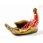 Buddha keze füstölő égető, ülő Buddhával