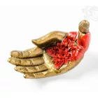 Buddha keze füstölő égető, ülő Buddhával