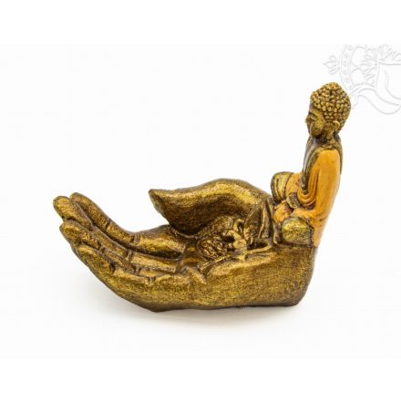 Buddha keze füstölő égető, ülő Buddhával