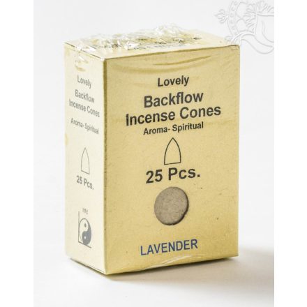 Nepáli, levendula illatú, visszaáramló (backflow) kúpfüstölő