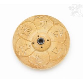   Fa füstölő égető Om Mani Padme Hum mantráva - világos színű