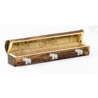 Fa, zárható, fekvő füstölő égető elefántokkal