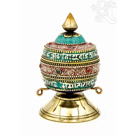 Gömb alakú, köves asztali imamalom