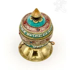 Gömb alakú, köves asztali imamalom