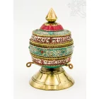 Gömb alakú, köves asztali imamalom