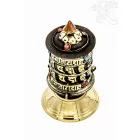 Fekete, több soros asztali imamalom kövekkel -10 cm