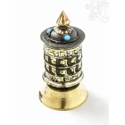 Fekete, több soros asztali imamalom kövekkel -10 cm