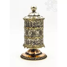   8 szerencsejeles, fémes (ezüst színű) nagy asztali imamalom