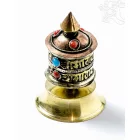 Két soros mini fémes asztali imamalom kövekkel - 7,5 cm