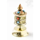 Két soros mini fémes asztali imamalom kövekkel - 7,5 cm