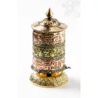 Három soros, fémes nagy asztali imamalom