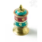 Kicsi köves asztali imamalom, tetején türkiz berakással