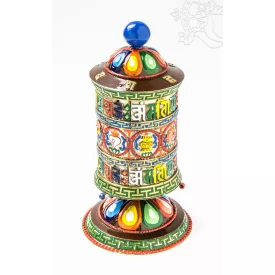 8 szerencsejeles, festett, színes asztali imamalom