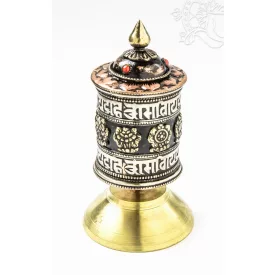 8 szerencsejeles, fémes asztali imamalom - 14 cm