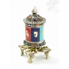 Türkiz, korall, lápisz berakású asztali imamalom