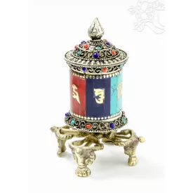 Türkiz, korall, lápisz berakású asztali imamalom