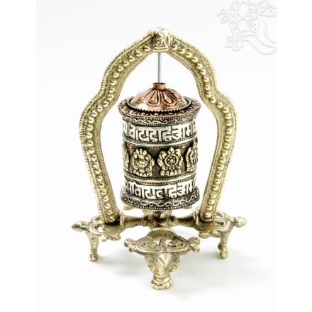 Különleges, 8 szerencsejeles asztali imamalom keretben - 14 cm