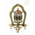 Különleges asztali imamalom dupla dorjéval és szerencsejelekkel – 14 cm