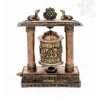 Különleges, 8 szerencsejeles asztali imamalom oszlopokkal - 21 cm