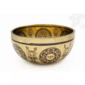   7 fémes kézi mantrás hangtál - 1623 g - különleges, lingam alakú