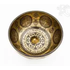 7 fémes kézi mantrás hangtál - 1623 g - különleges, lingam alakú