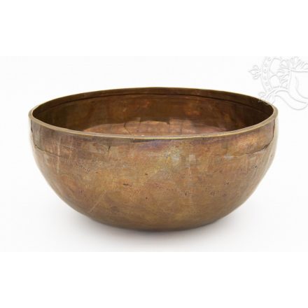 7 fémes, kézzel kalapált hangtál, antikolt - 1320 g
