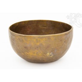 7 fémes, kézzel kalapált hangtál, antikolt - 653 g