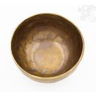 7 fémes, kézzel kalapált hangtál, antikolt - 653 g