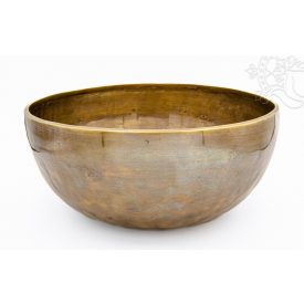 7 fémes kézi, antikolt lingam hangtál - 1882 g