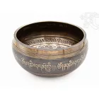 Géppel készített 7 fémes, mantrás, sötét hangtál - 11,5 cm